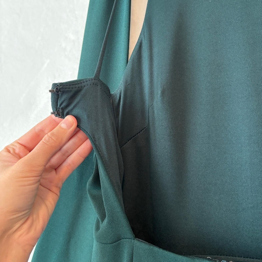 BHLDN green London Crepe Dress 4 - Picture 13 of 15